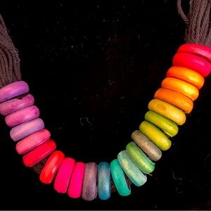 Vintage 80s rainbow necklace